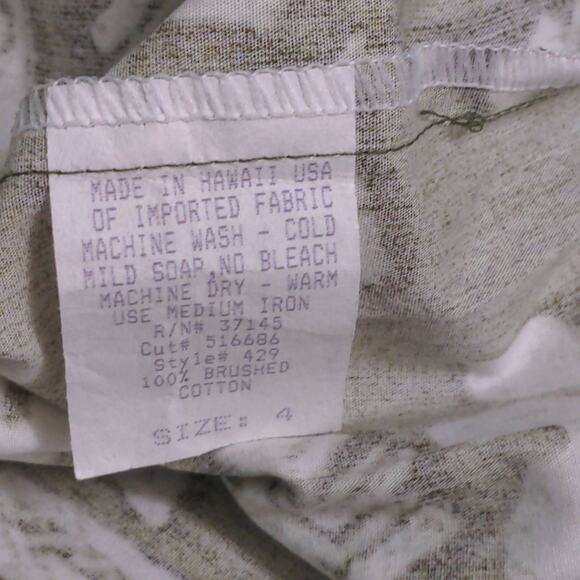 Hilo Hattie Vintage A Line Dress Green Hawaiian Mini Scoop Neck Sleeveless Zip 4 - Picture 9 of 10